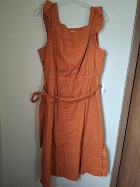 Orange Linen Universal Threads Dress